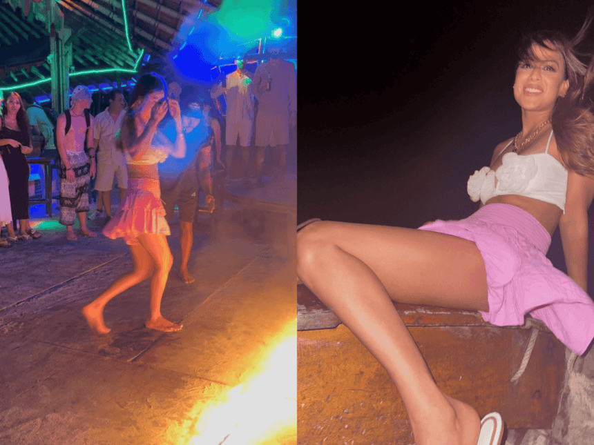 Nia Sharma showed some fiery stunts