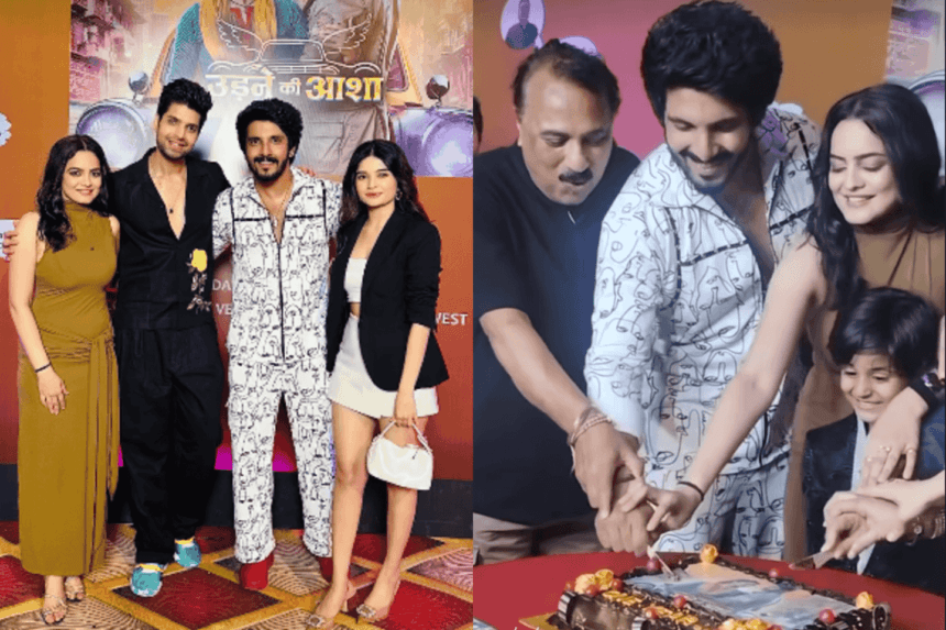 Kanwar Dhillon and Neha Harsora as they celebrate a successful year of 'Udne Ki Asha' with a grand party