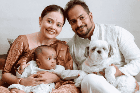 Devoleena Bhattacharjee Reveals Son Joy’s Face on Annaprashan Ceremony