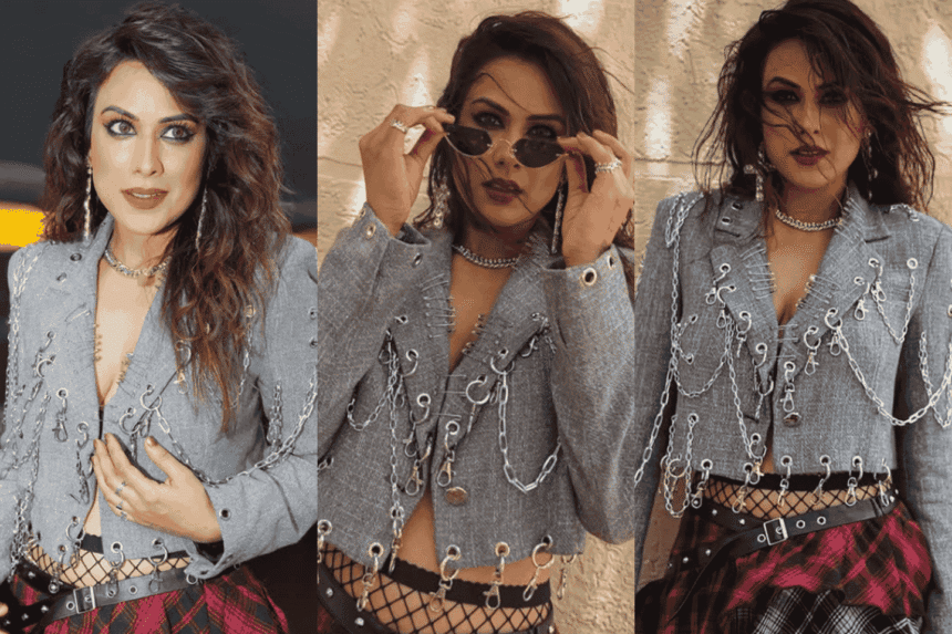 Nia Sharma Turns Heads with Gothic Glam Look