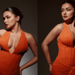 Avneet Kaur Sizzles in Bold Orange Dress at Mumbai Event