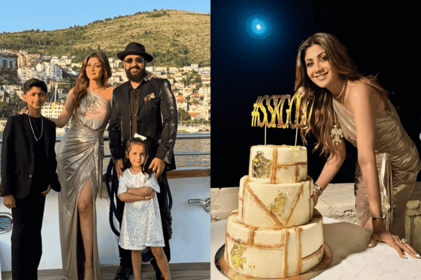 Shilpa Shetty Turns 50 in Style: A Golden Yacht Birthday Bash to Remember