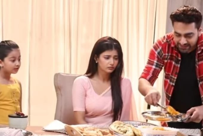 Abhira Eats With Family